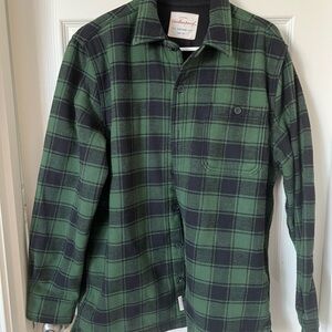Weatherproof Green and Black Plaid Shacket
